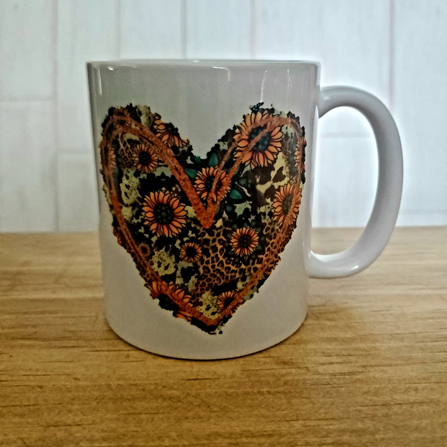 Western Sunflower Heart Coffee Mug