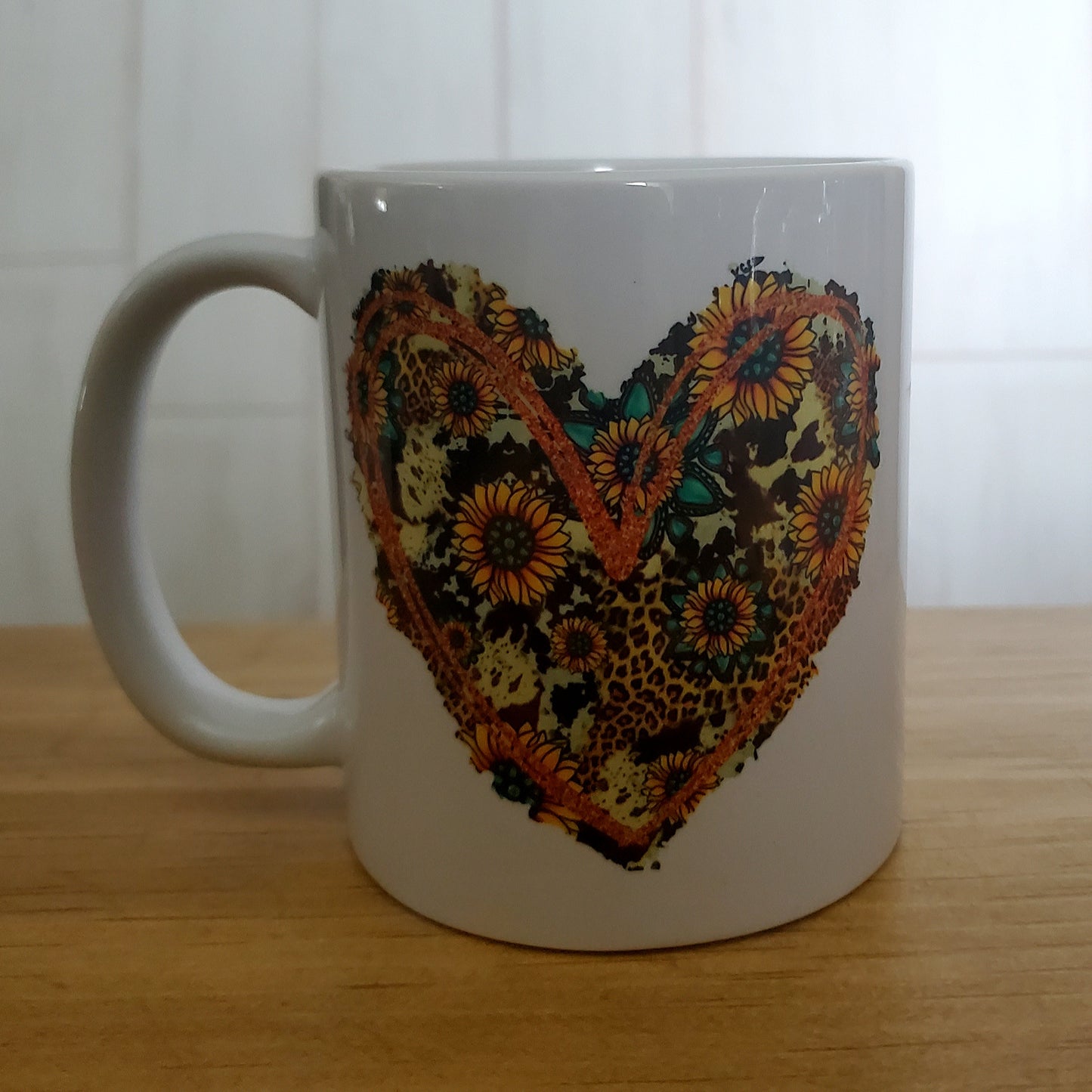 Western Sunflower Heart Coffee Mug