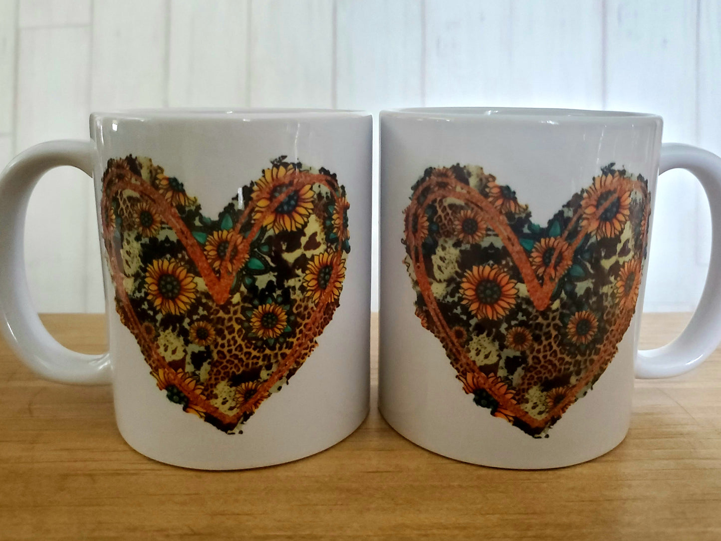 Western Sunflower Heart Coffee Mug