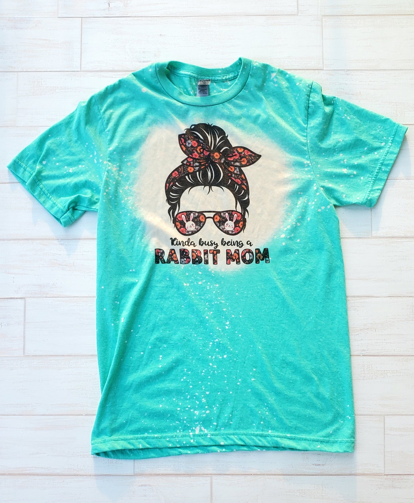 Rabbit Mom Bleached T-Shirt