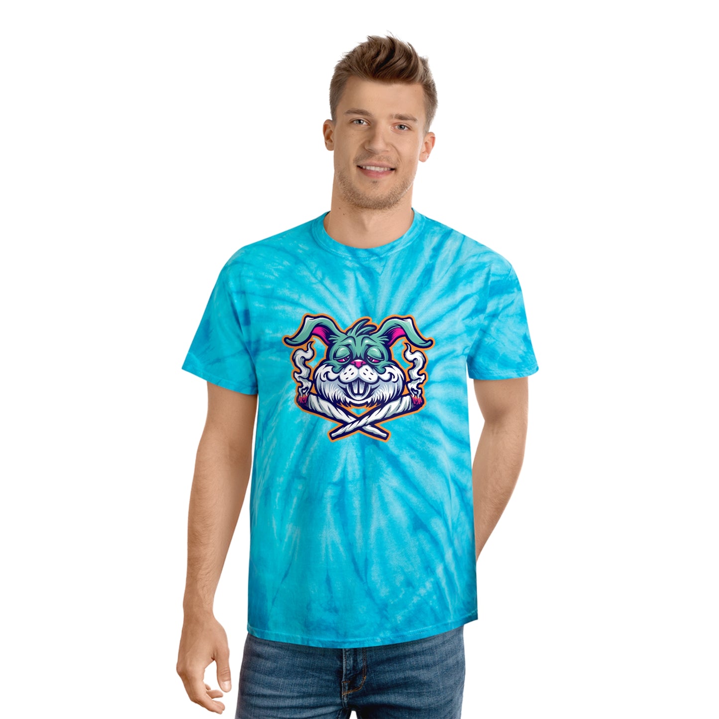 Stoner Rabbit Blue Tie-Dye Tee