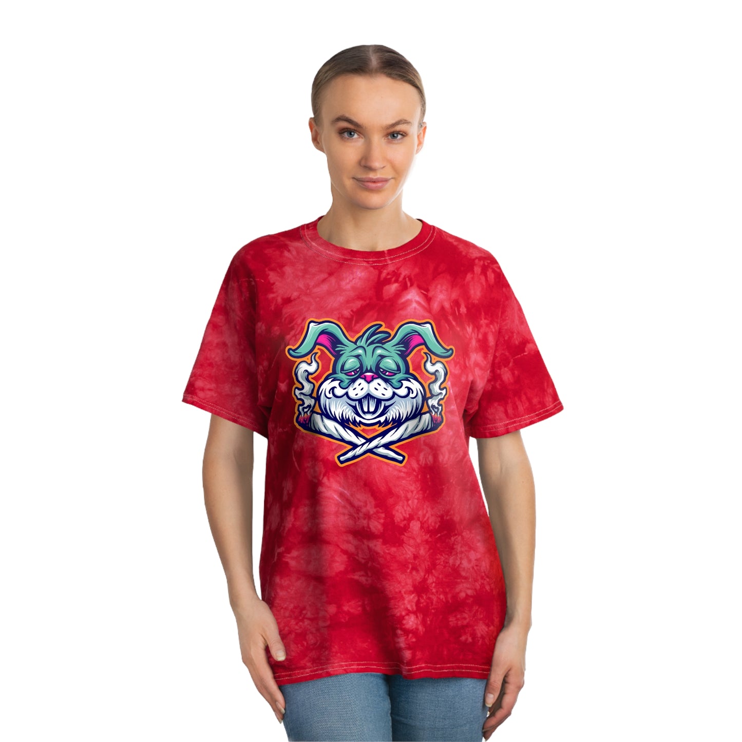 Stoner Rabbit Red Tie-Dye Tee