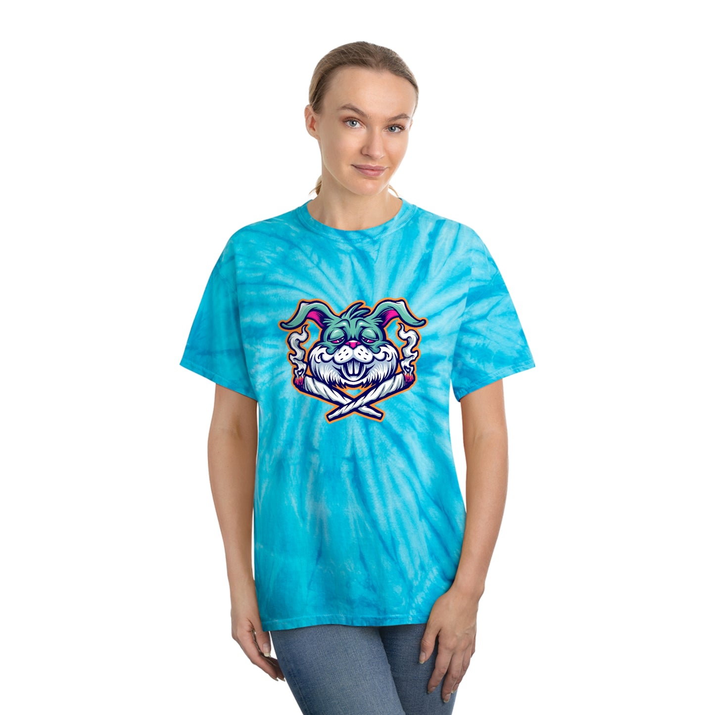 Stoner Rabbit Blue Tie-Dye Tee