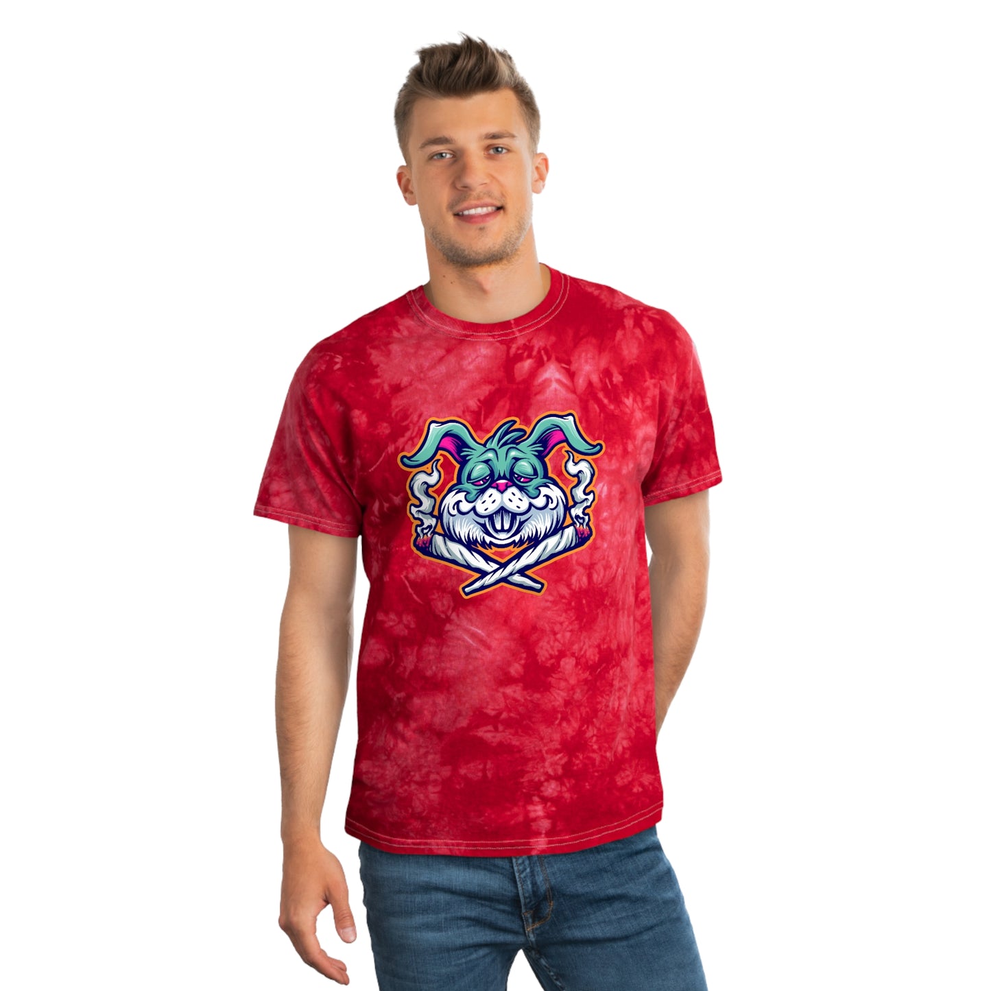 Stoner Rabbit Red Tie-Dye Tee