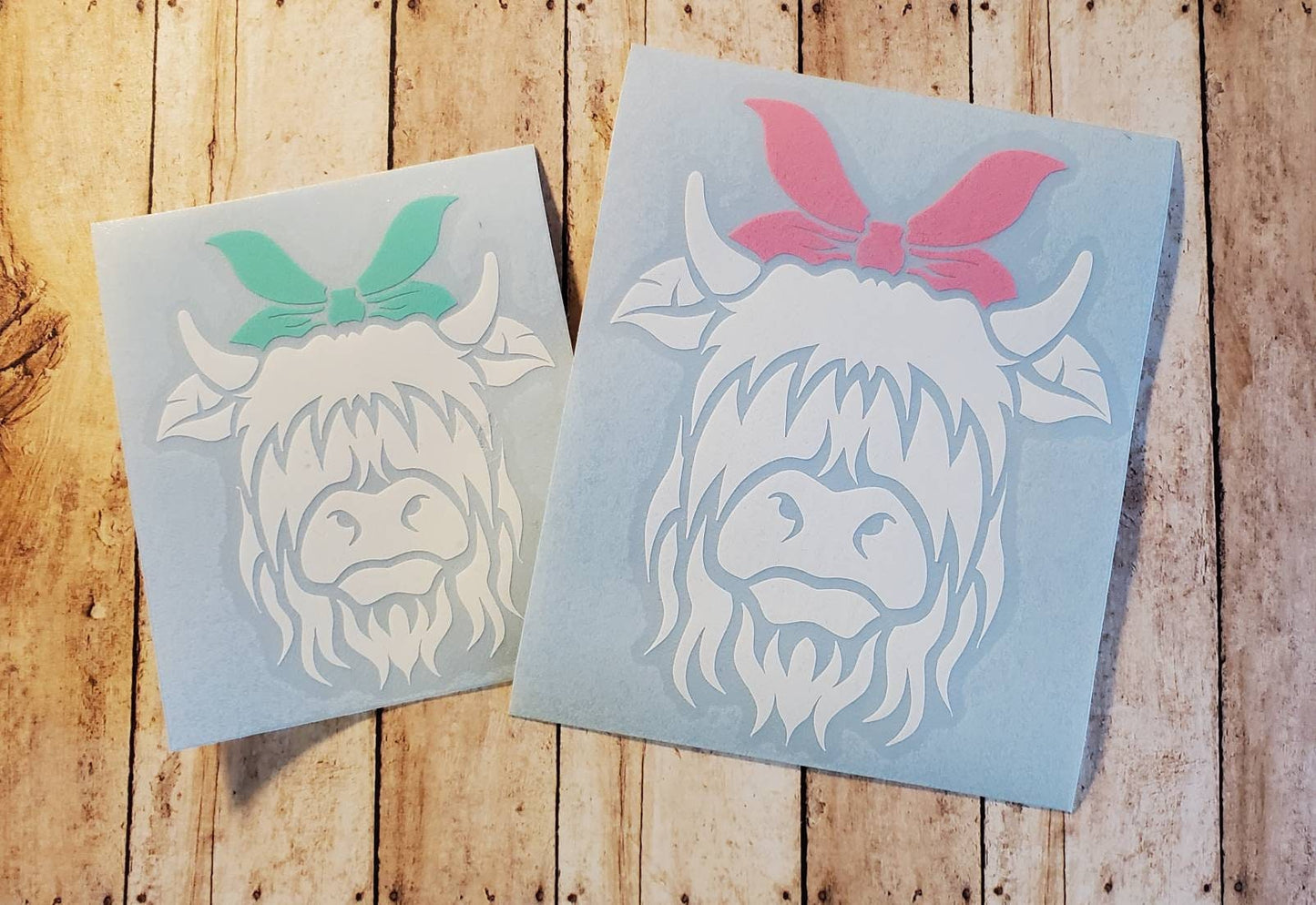 Highland Cow with Cute Bandana Decal