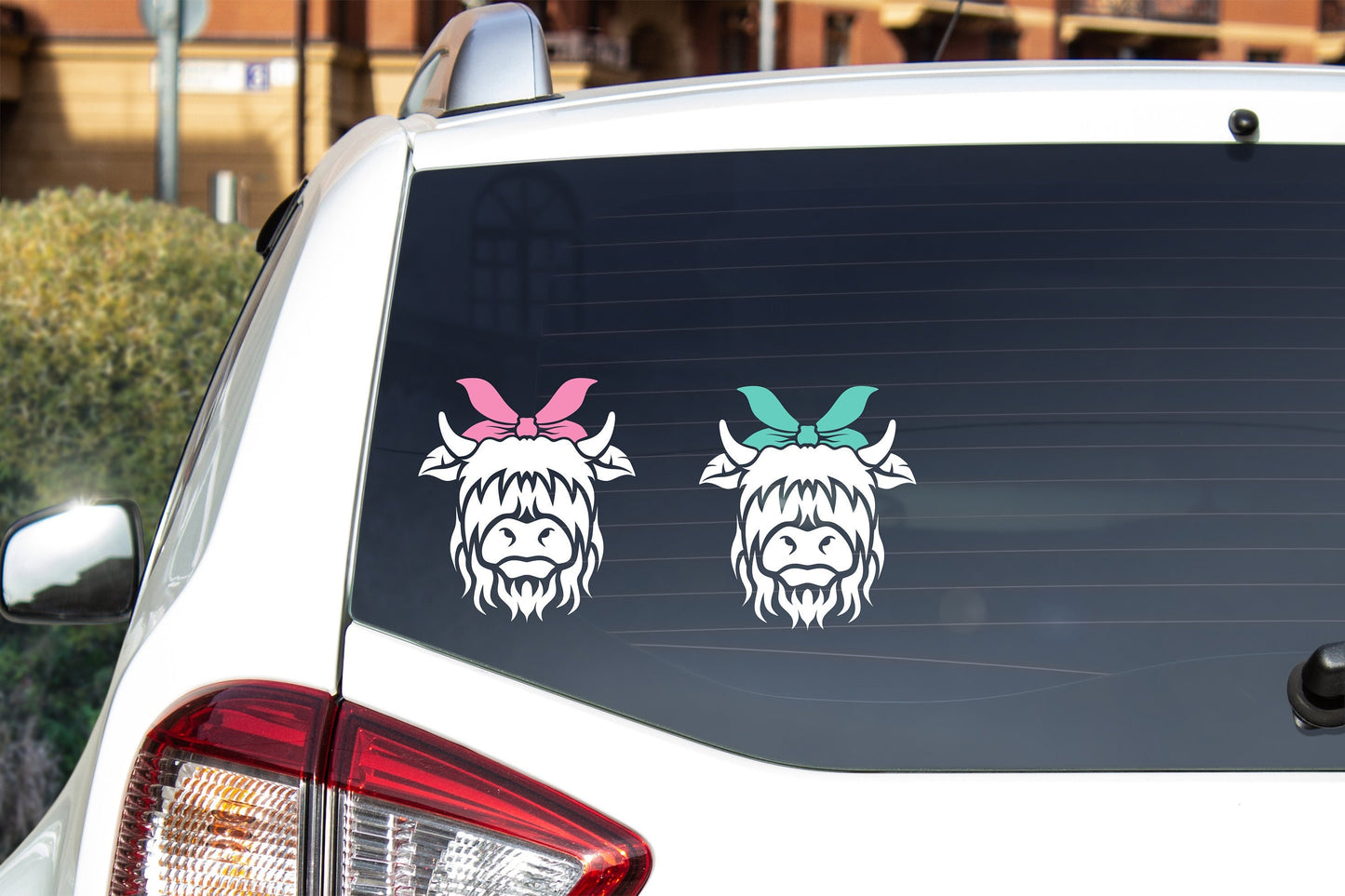 Highland Cow with Cute Bandana Decal
