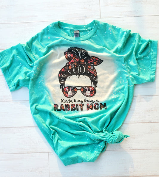 Rabbit Mom Bleached T-Shirt
