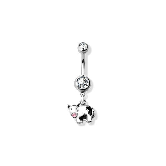 Cow Dangle Bellybutton Ring