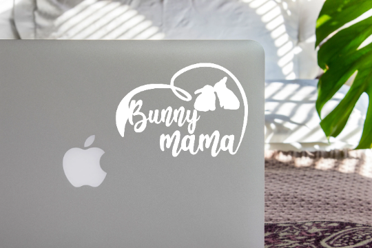 Bunny Mama Laptop Decal